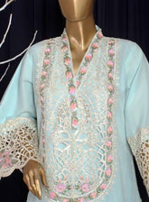 Romosh Embroidered Organza 3 Piece Stitched Suit RNPC25FE D-220-LBLU